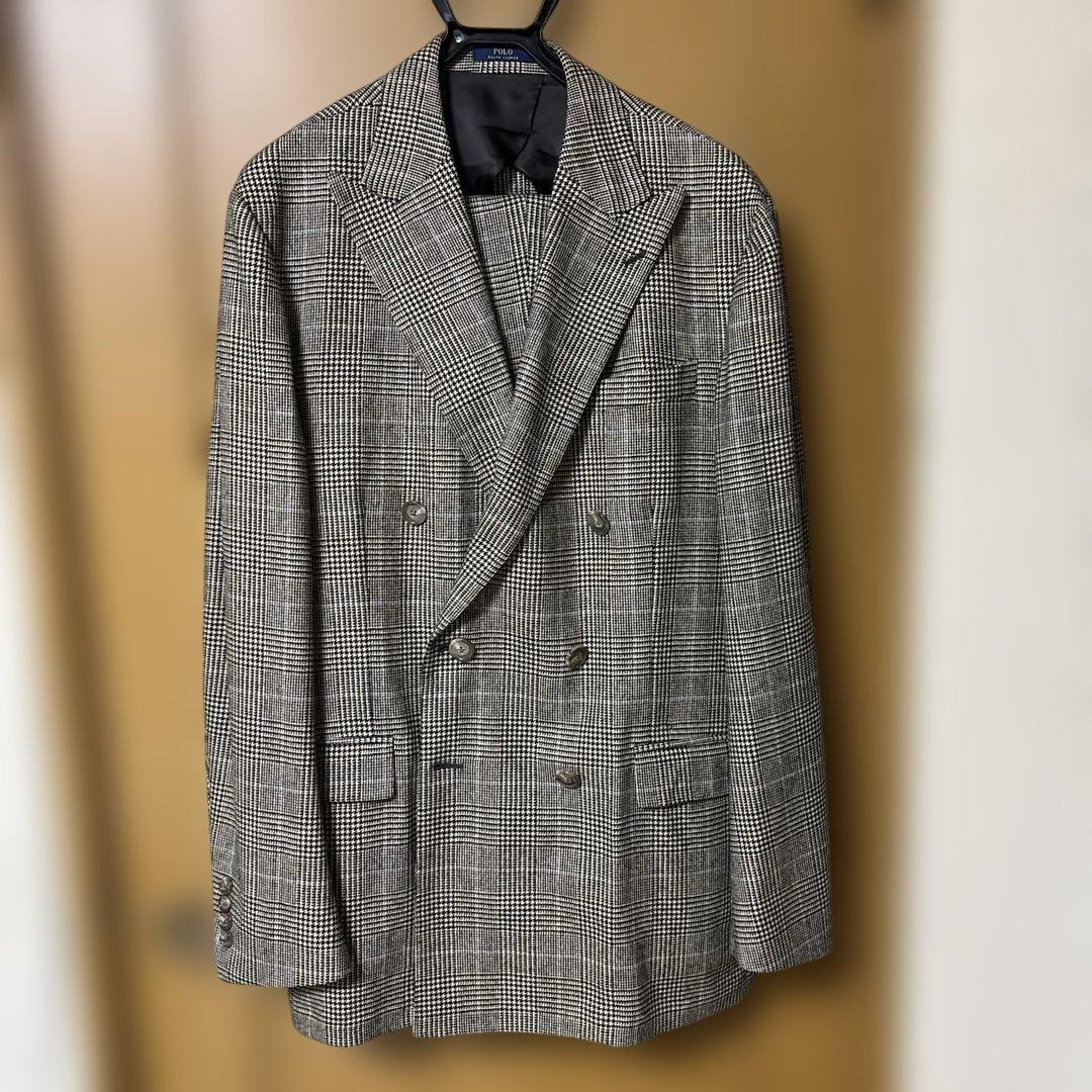POLO RALPH LAUREN チェック柄 ダブルブレストスーツ