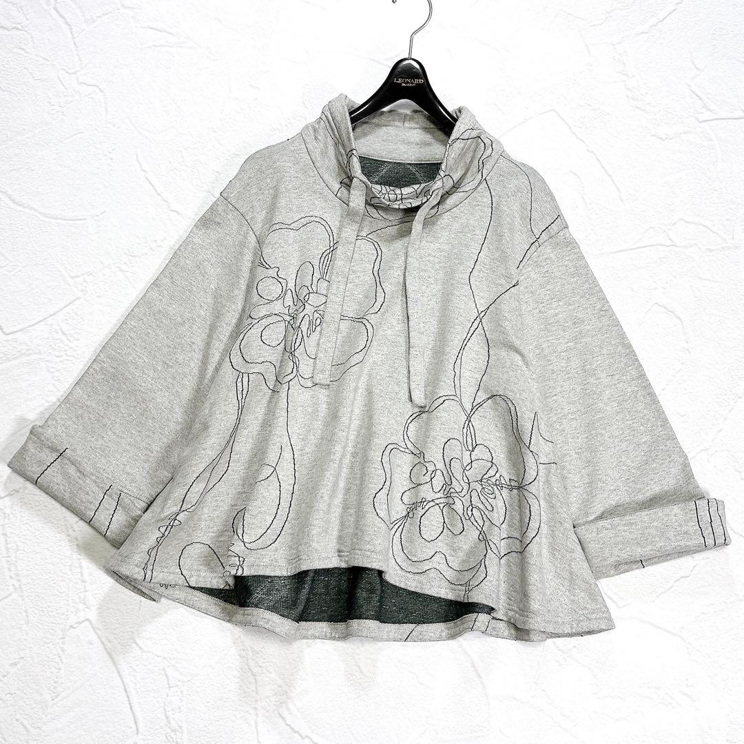 ✨美品✨2024年　慈雨　センソユニコ　糸あそび　カットソー　チュニック　花柄