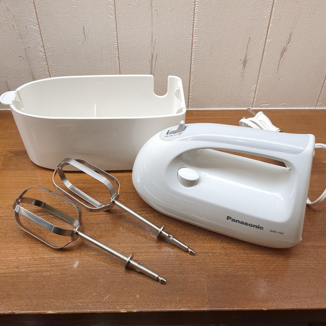 【美品】Panasonic ハンドミキサー MK-H4 ホワイト 泡立て器