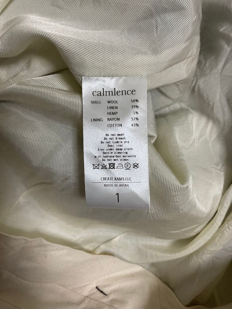 [美品] calmlence スリータックパンツ　サイズ1 カームレンス