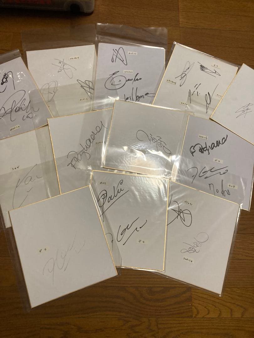 バルセロナ　サイン色紙セット　2004年ジャパンツアー　ロナウジーニョ　メッシ