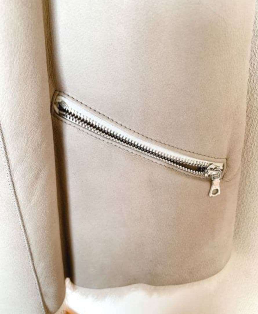 【ドゥロワーDRAWER】リアルファー　ムートンベスト/ムートンジレ