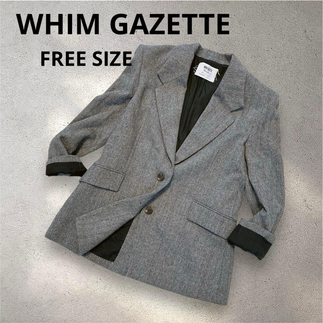 【cha.】WhimGazette ヘリンボーンテーラードジャケット
