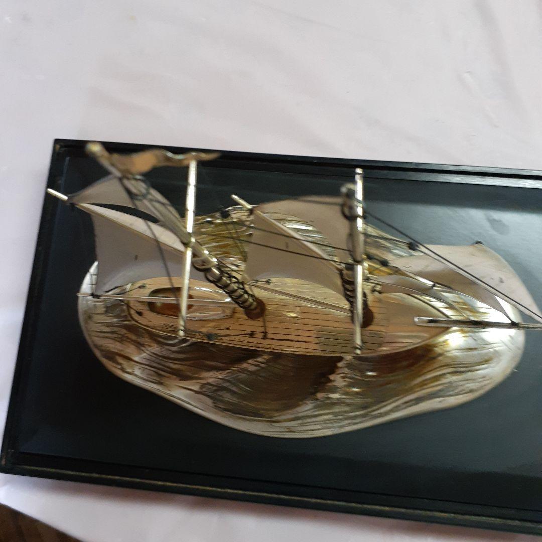 スターリングシルバー 帆船オブジェ 約30cm