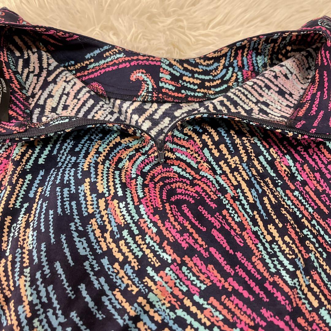 【美品】レオナールファッション　ペイズリー　総柄　カットソー　40 L相当