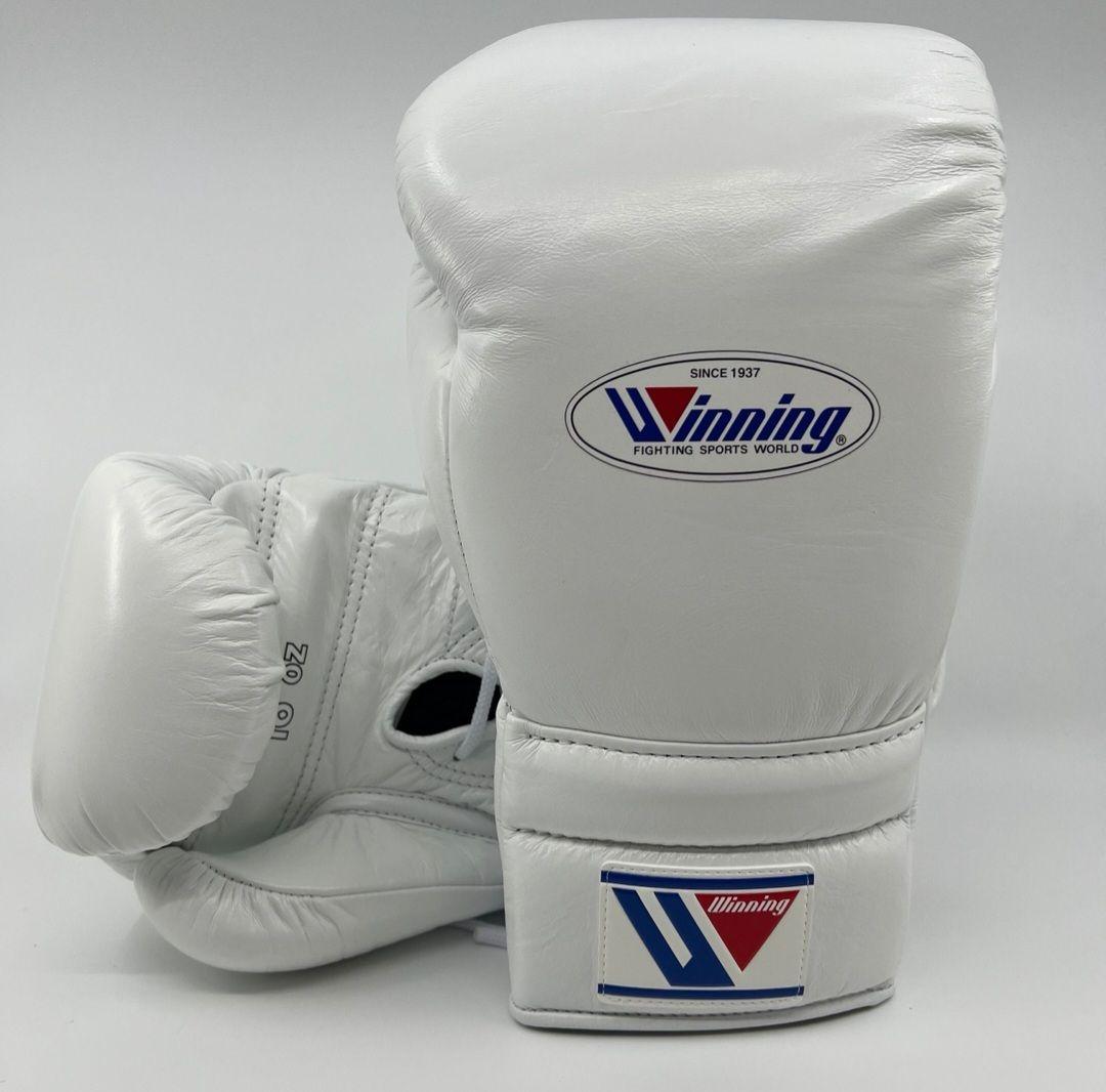 Winning グローブ 16オンス ホワイト ひも式