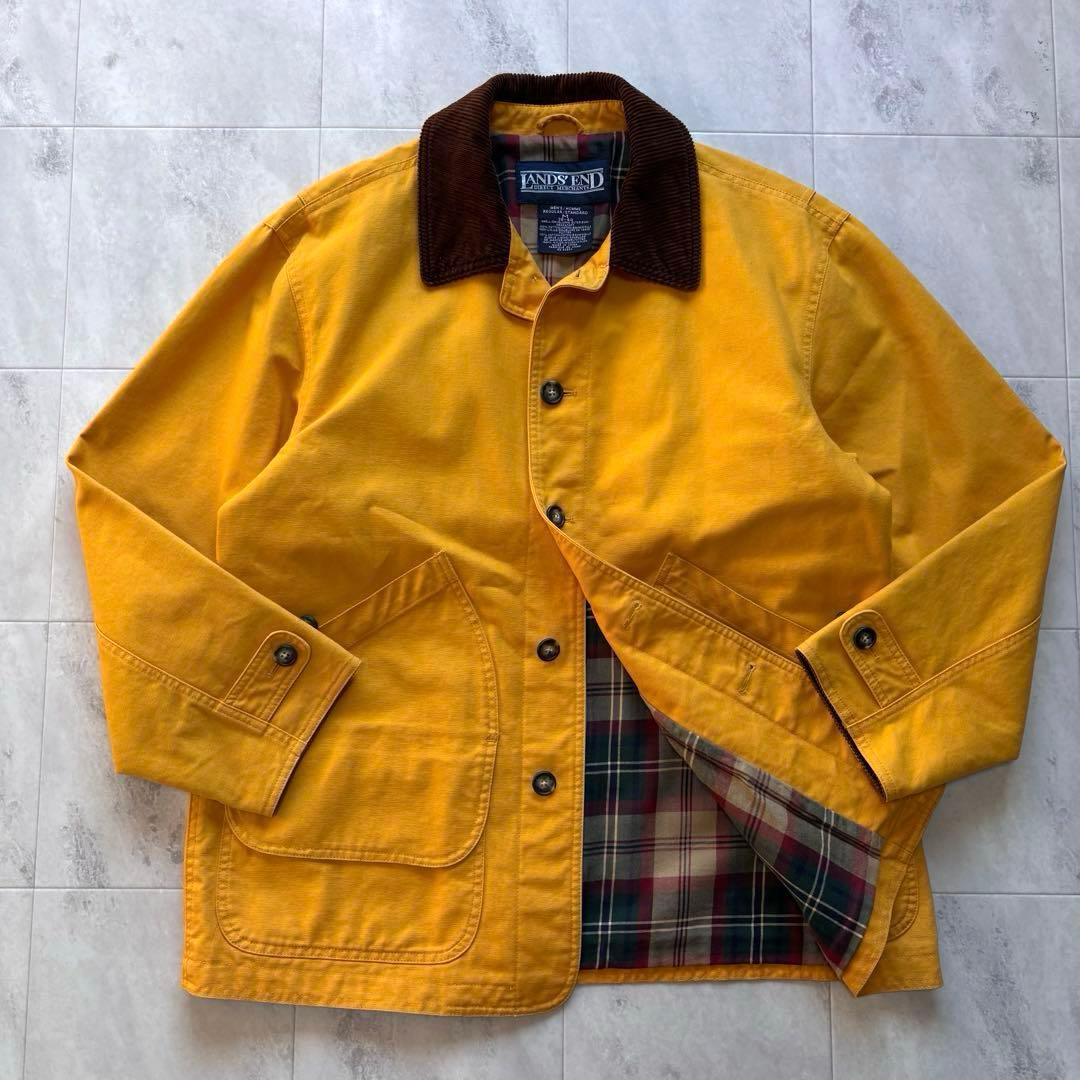 【レアカラー】ランズエンド ダックハンティングジャケット コーデュロイ イエロー