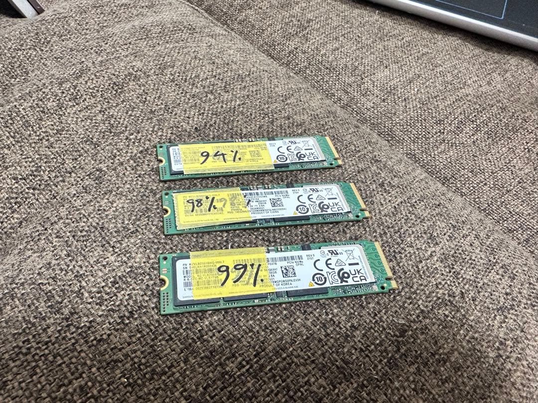 Samsung 256GB NVMe SSD 99% 98% 94% まとめ出品