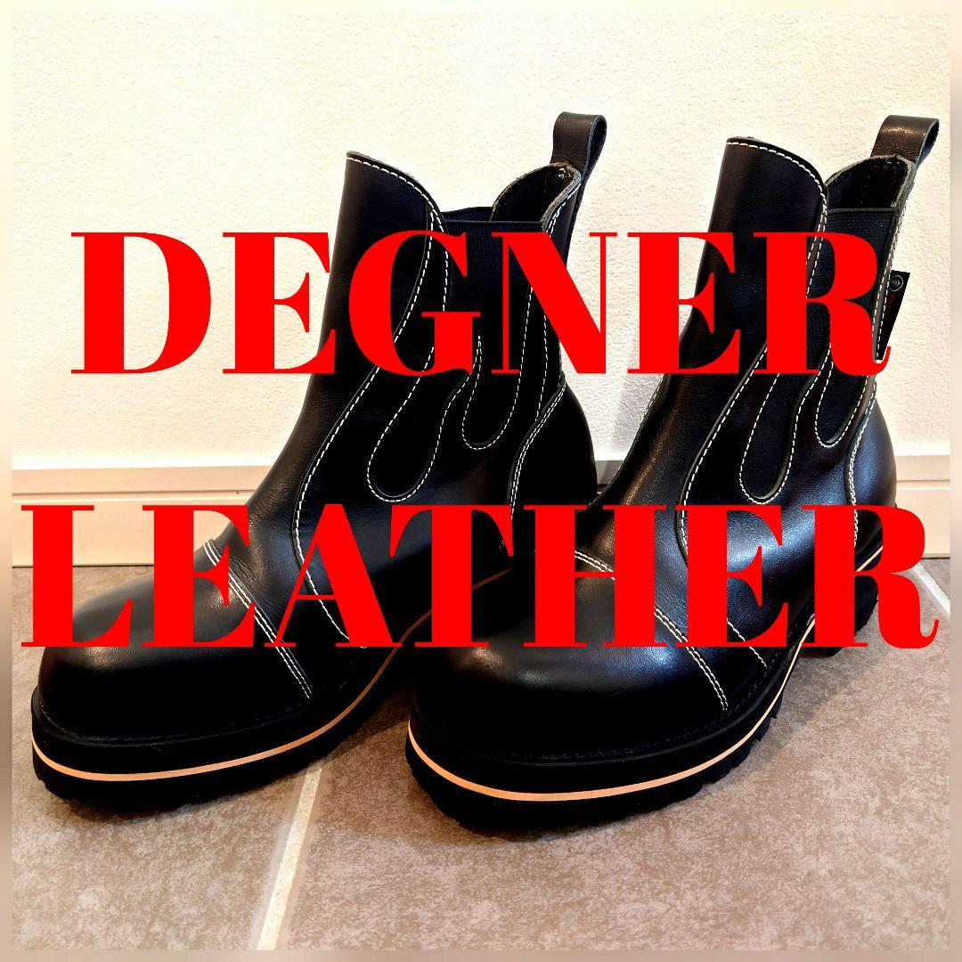 タ*カ様 試履 DEGNER BOM-1A サイドゴアレザーブーツ バイカーブー