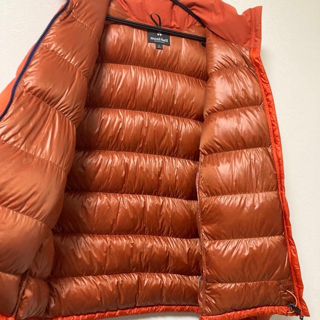 美品　モンベル アルパインダウン ジャケット L オレンジ　1101426