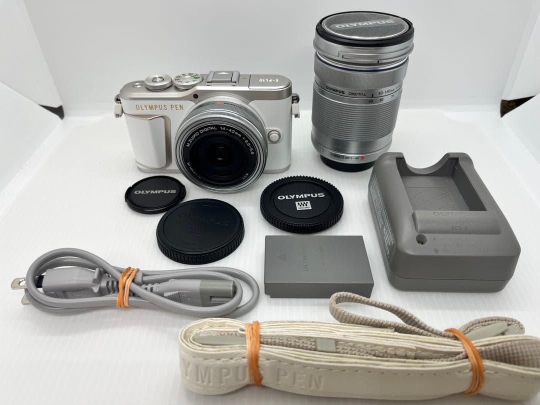 美品！OLYMPUS ミラーレス一眼　E-PL10 EZダブルズームレンズキット