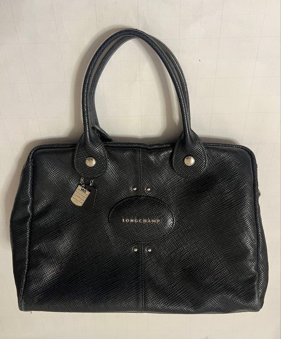 LONGCHAMP クアドリ 2way ボストンバッグ ビジネスバッグ ブラック