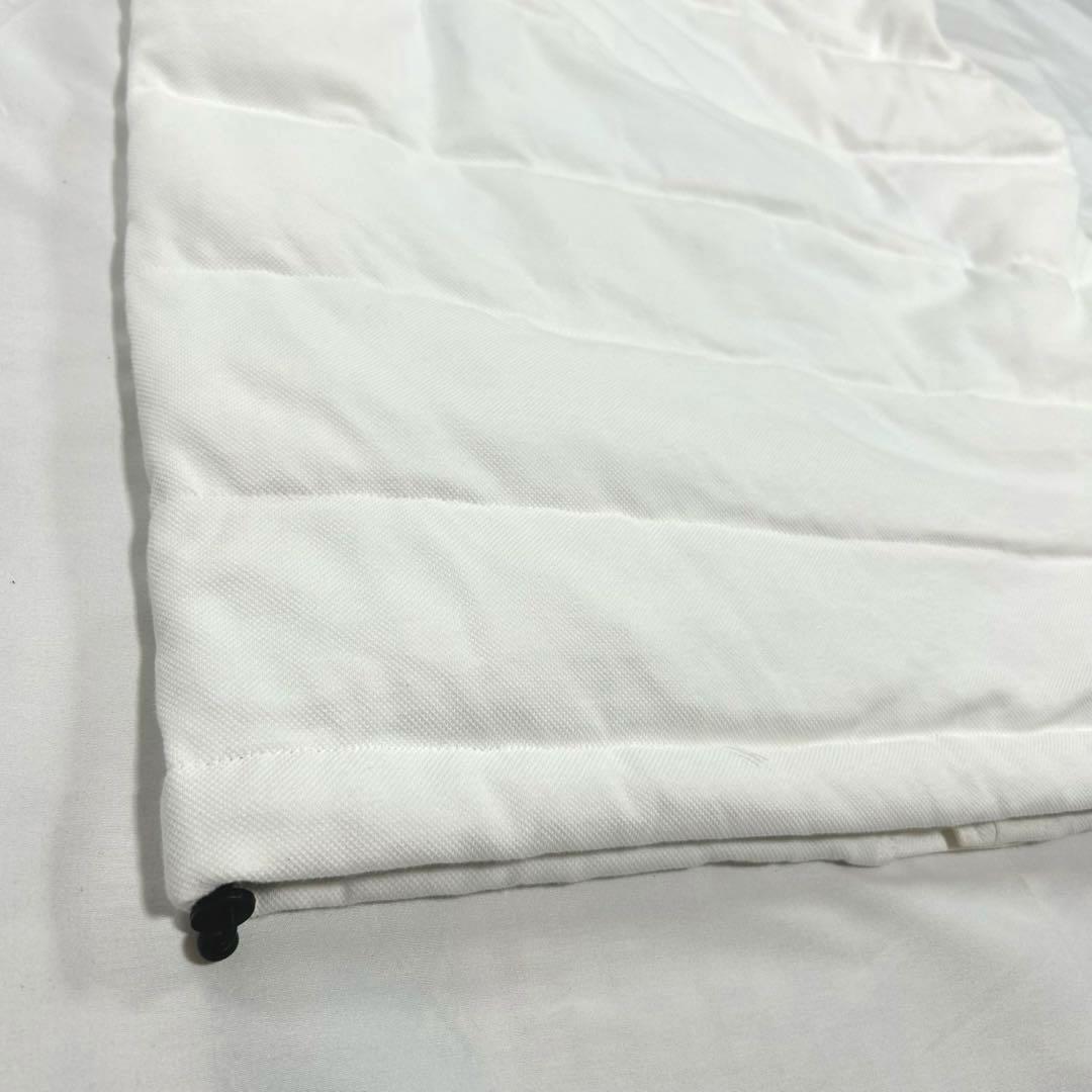 LACOSTE ダウンベスト ホワイト 胸元 刺繍ロゴ S