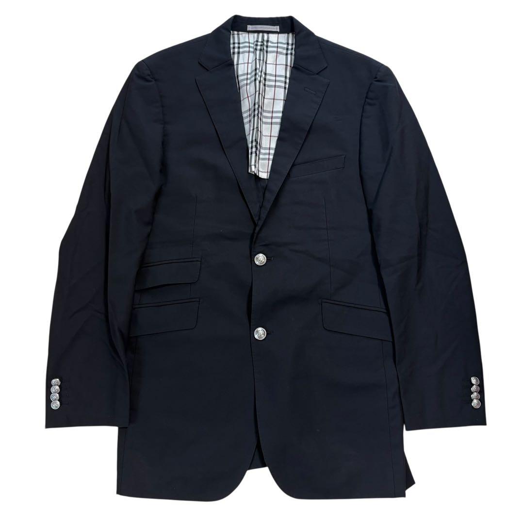 希少　バーバリーブラックレーベル テーラードジャケット ノバチェック 黒　LL