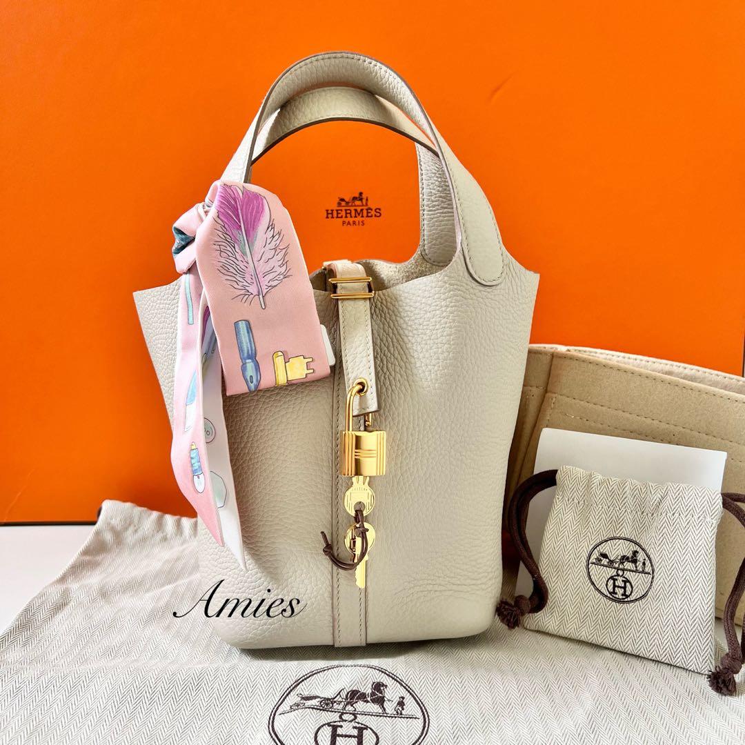 付属品完備★ エルメス ピコタンロック PM ベトン B刻印 オマケ付き