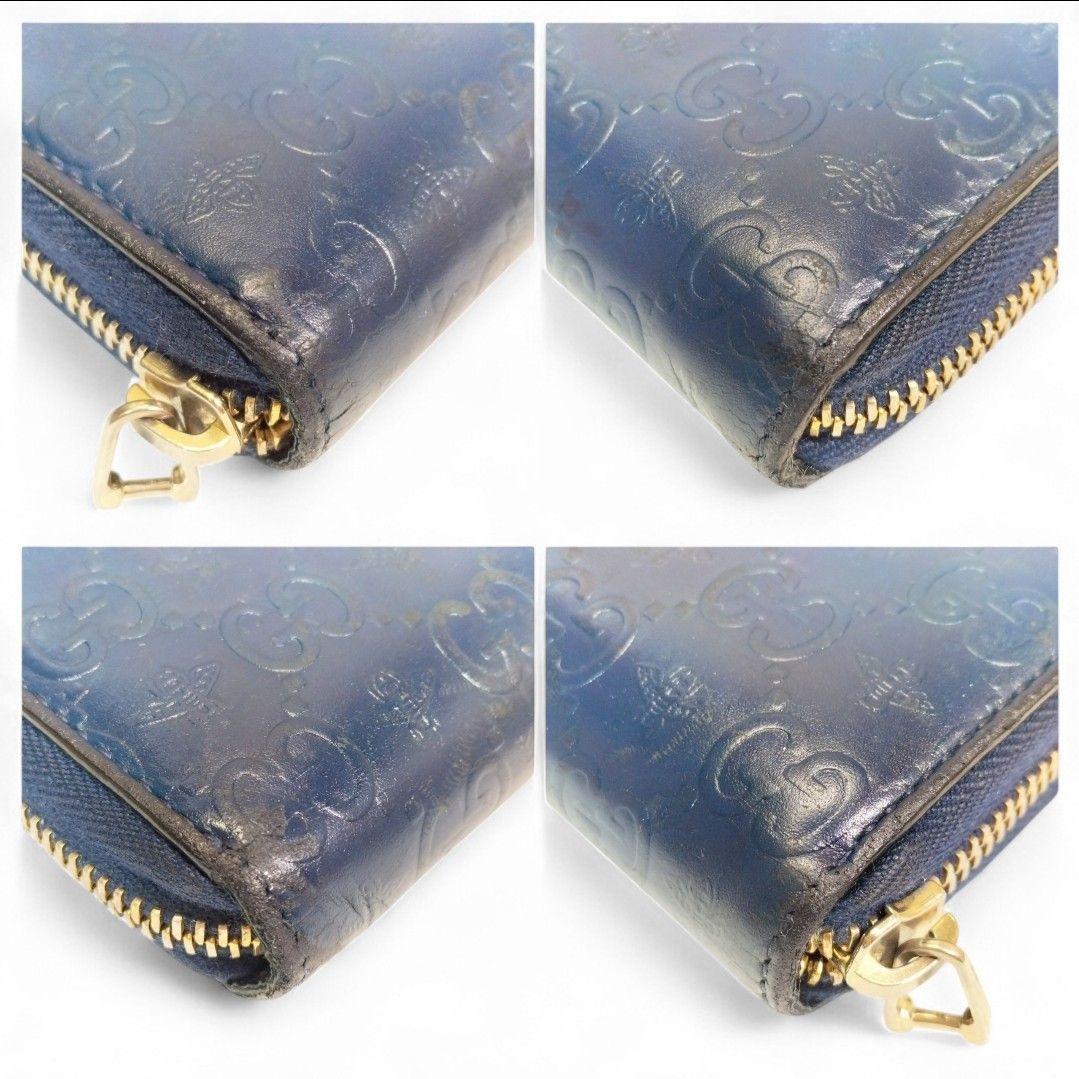 長財布 GG エンボス ラウンドファスナー レザー アニマリエ ビー グッチ