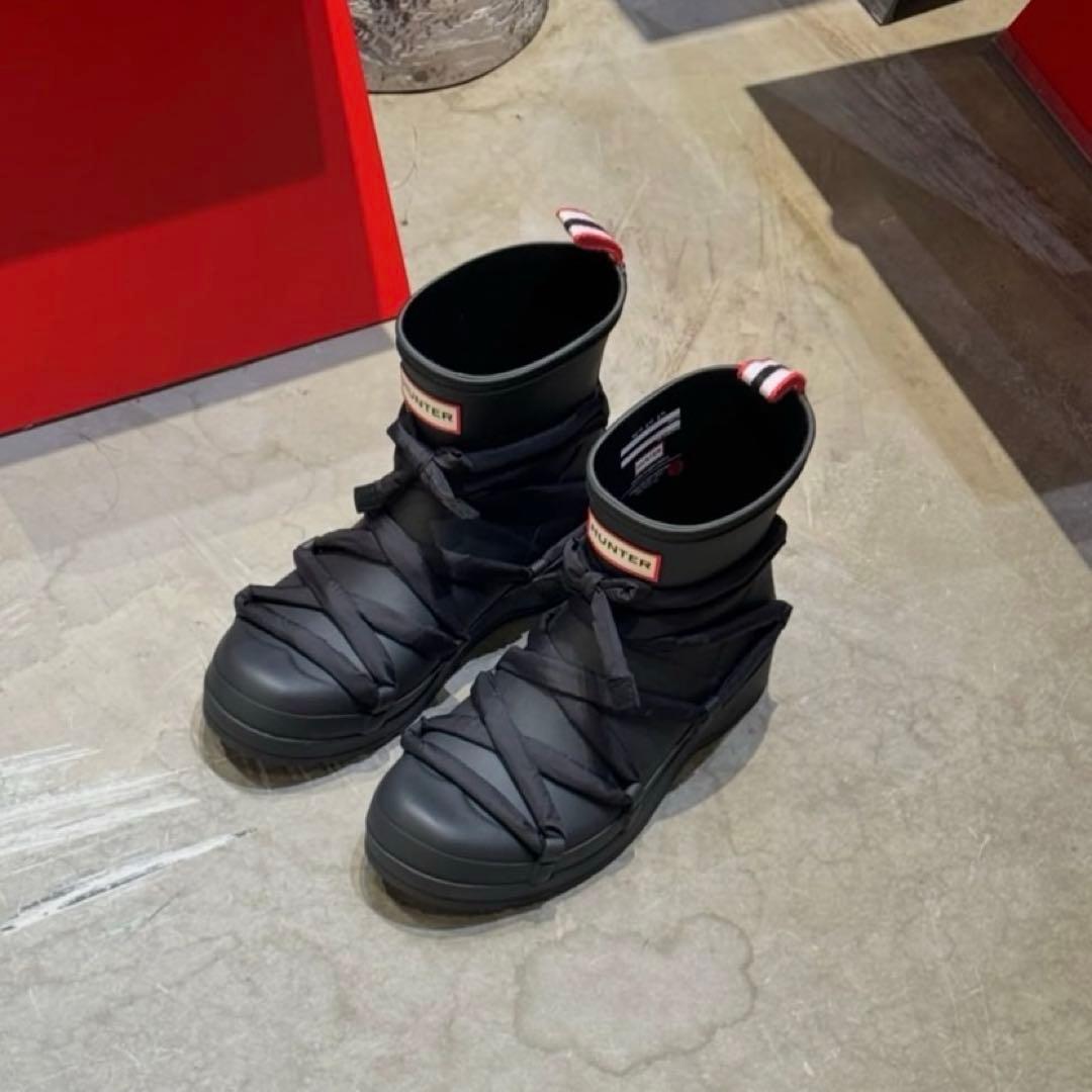 hunter ショートブーツ　リボン　ハンター　レインブーツ