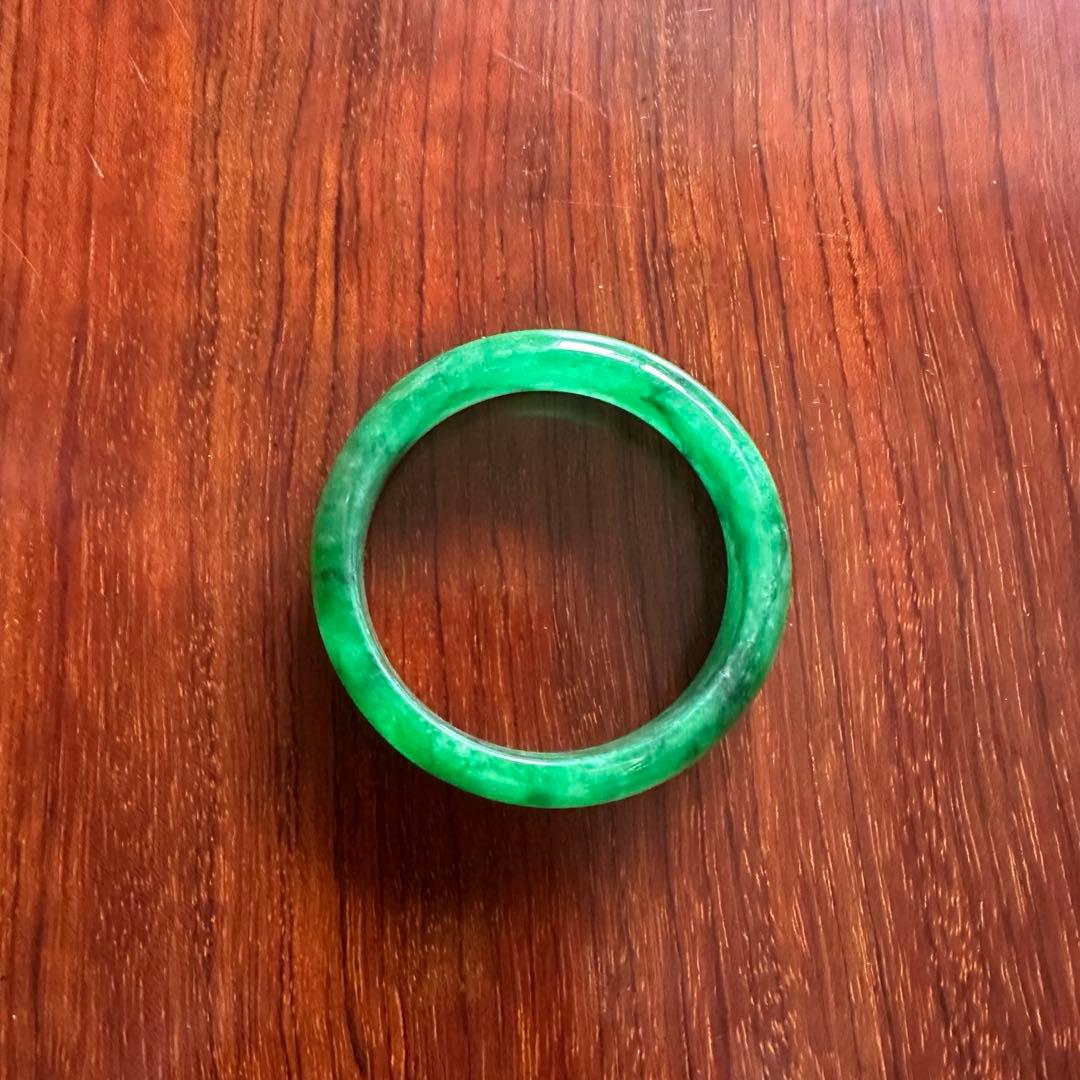【MAYさま専用】翡翠 緑色 バングル