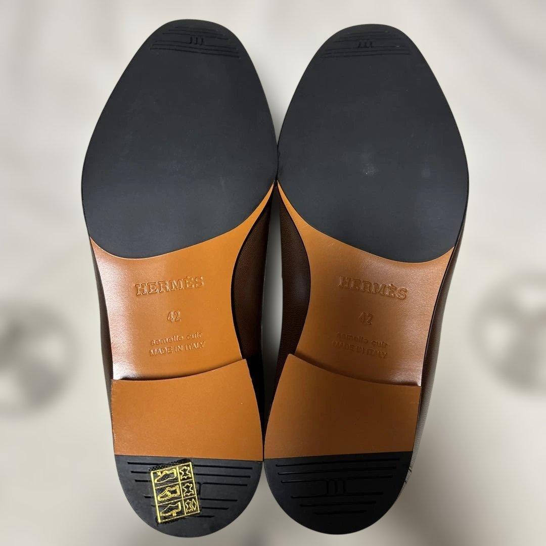 HERMES エルメス　革靴　モカシン　試着程度