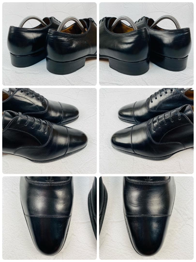 ク*バ様 【希少】ヒデタカ フカヤ 40周年 ストレート 内羽根 黒 39 シー