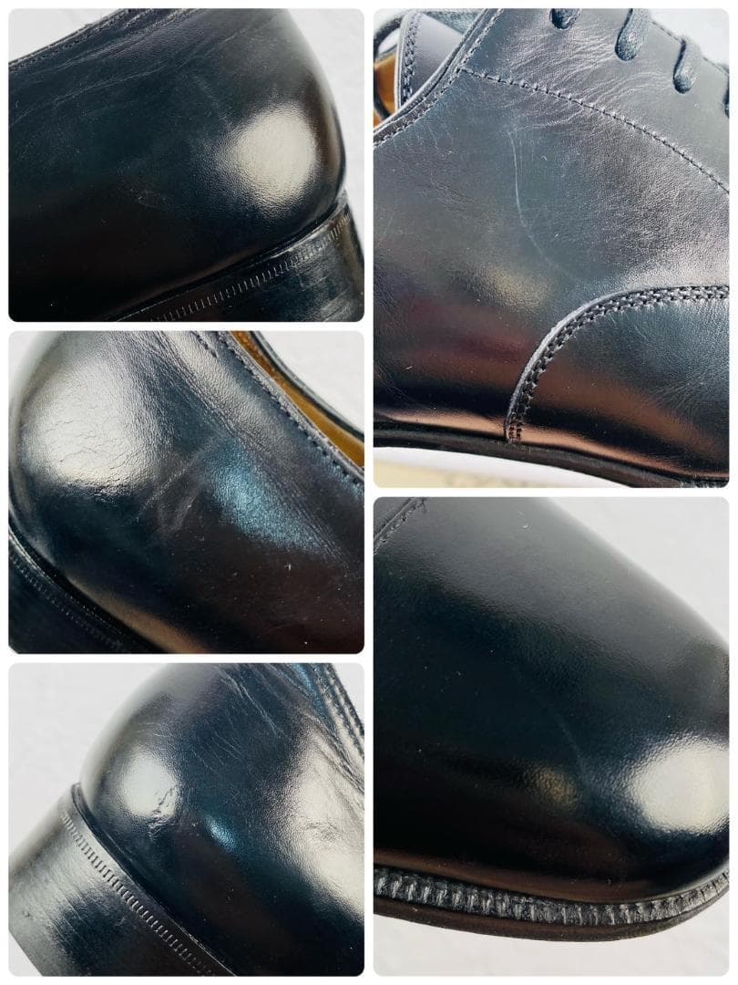 ク*バ様 【希少】ヒデタカ フカヤ 40周年 ストレート 内羽根 黒 39 シー