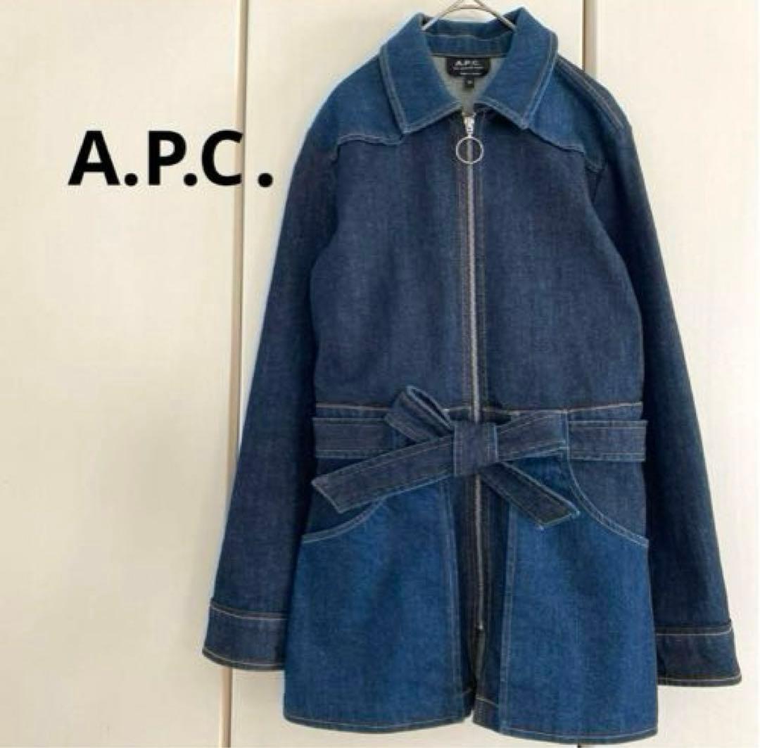 美品★アーペーセー VESTE PATCH 19PC デニム ジャケット　34