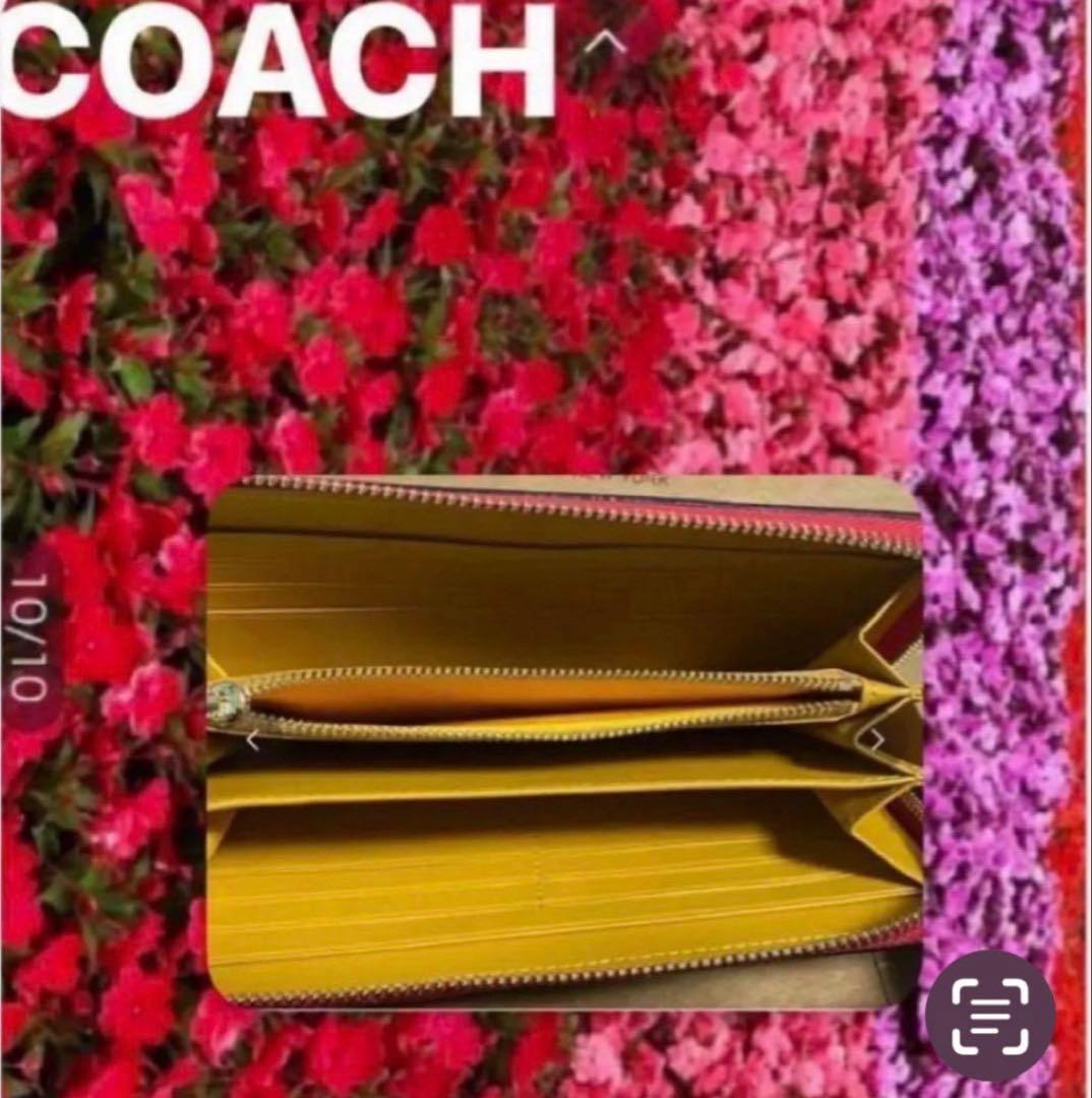 COACHストラップ付長財布ディズニーキースヘリング.コラボ.UFOプリント新品