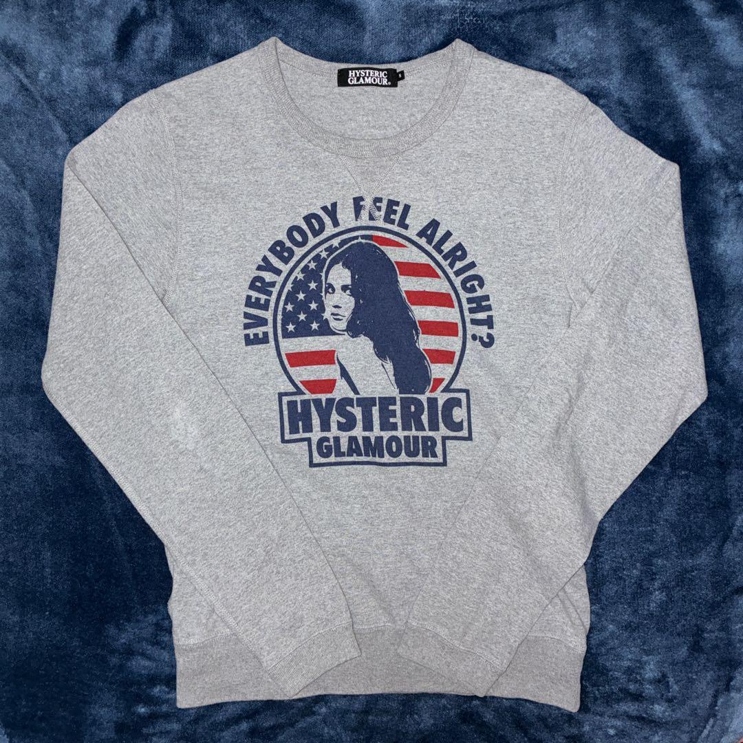 【ジンティエン】HYSTERIC GLAMOUR グレー トレーナー