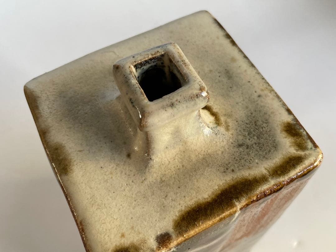 陶芸家　人間国宝　浜田庄司　？　濱田庄司　角瓶　鉄釉　花瓶　花入　民芸　民藝