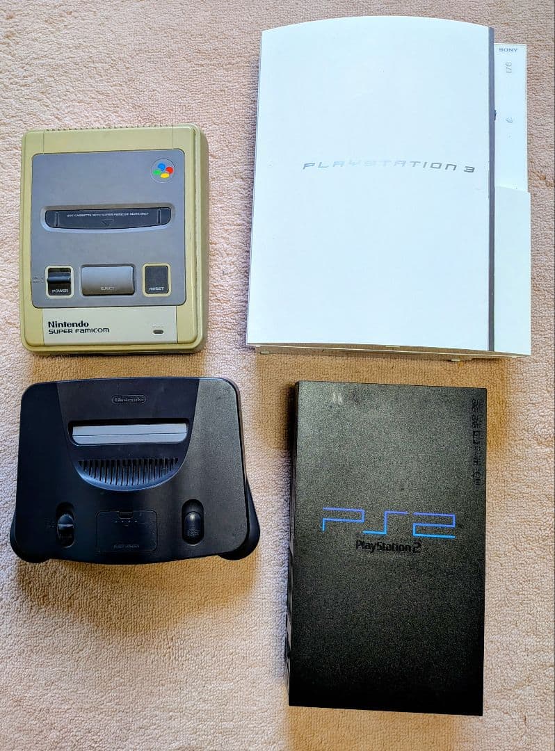 【ジャンク品】ゲーム機 4台セット（N64 / PS2 / PS3 / SFC）