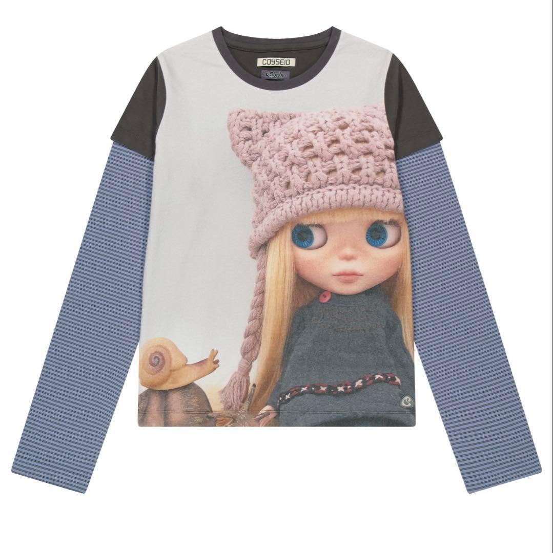 トップス COYSEIOXBLYTHE STRIPE DOUBLE LONG SLEEVE