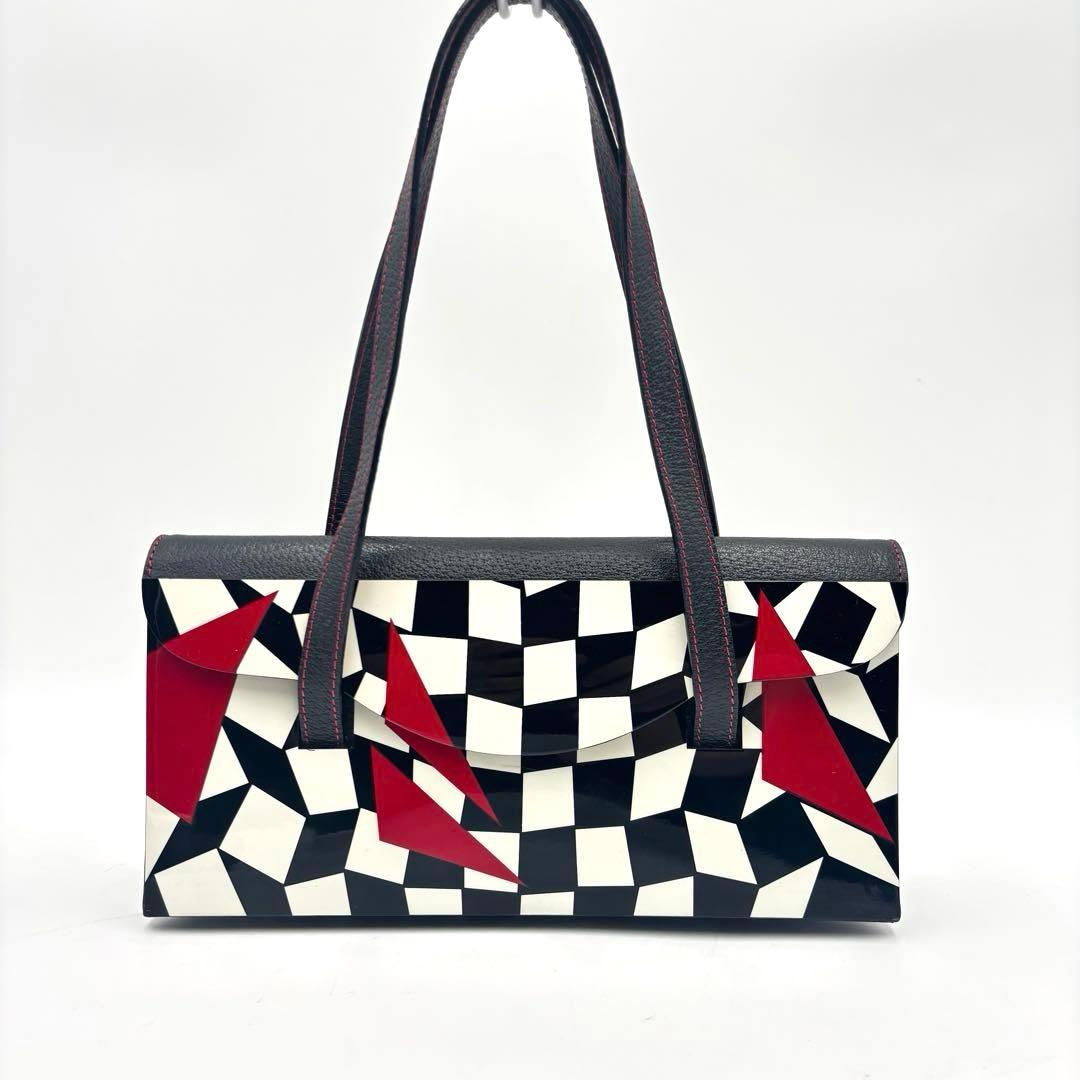 FENDIフェンディ ワンショルダー　ハンドバッグ プラスチック チェック