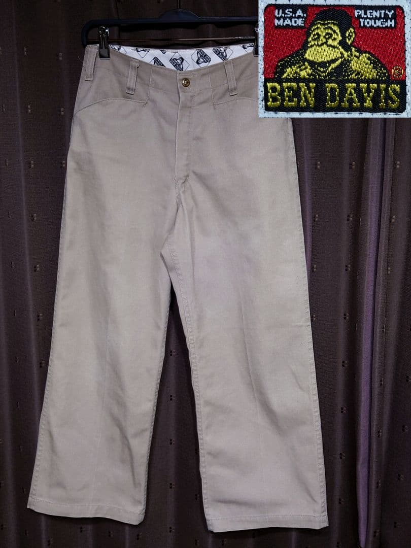 USA製 BEN DAVIS 90s フリスコパンツ ワークパンツ 黄色ゴリラ