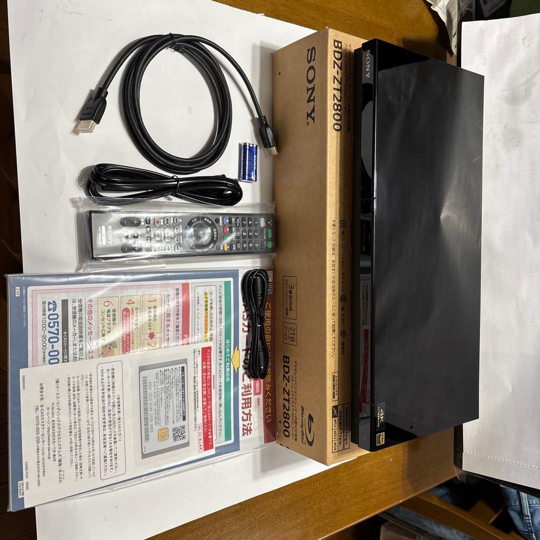 SONY BDZ-ZT2800ブルーレイレコーダー美品