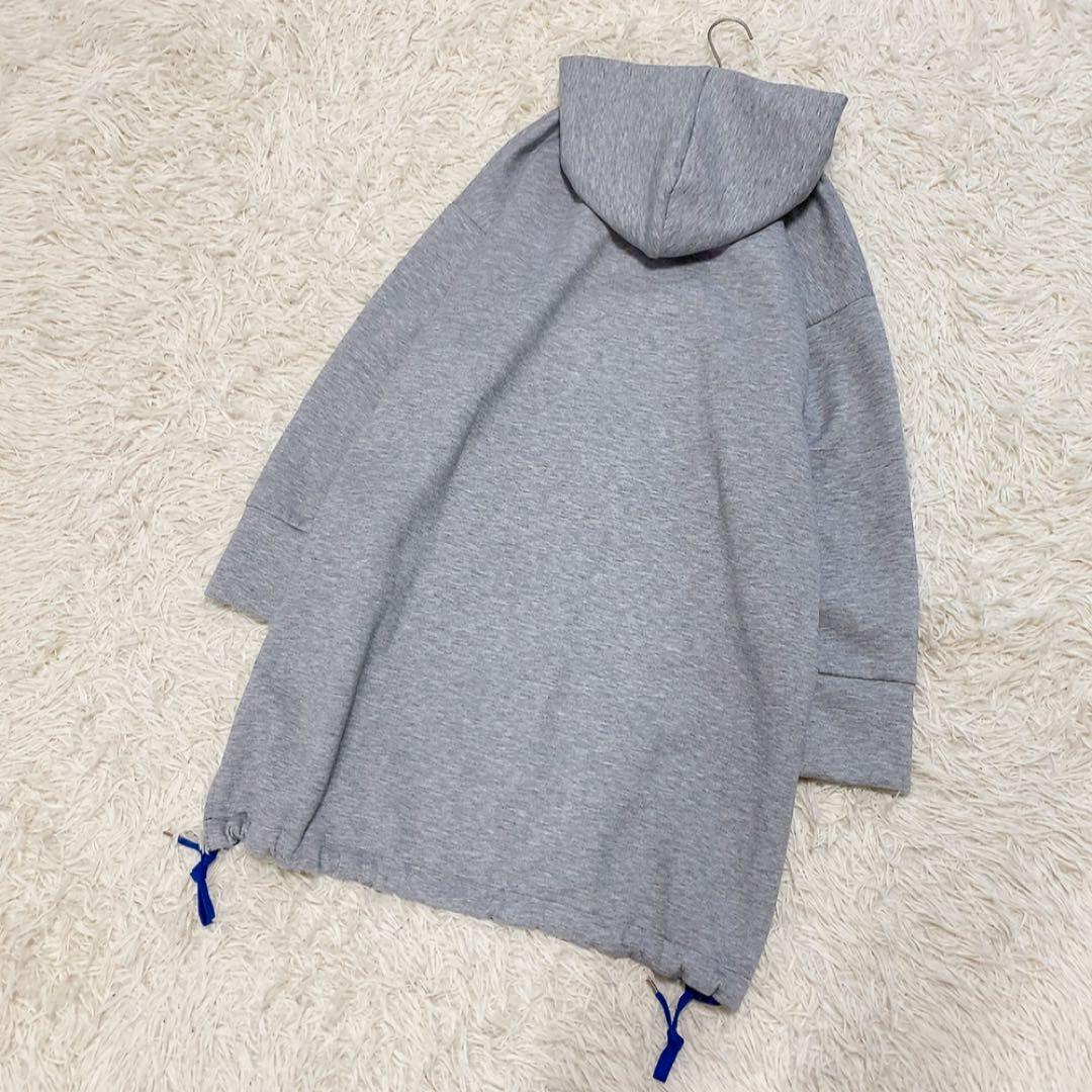 【美品】アンスリード ヘムギャザーロングパーカー 人気 変形 オーバーシルエット
