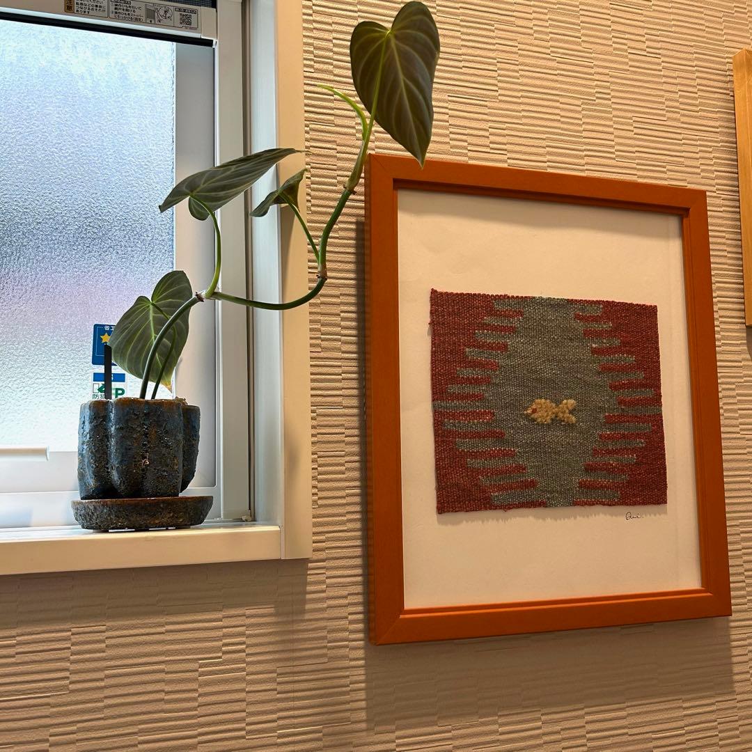 ⌘ kilim art ⌘ ヴィンテージ　キリム　絵画　アート　インテリア　魚