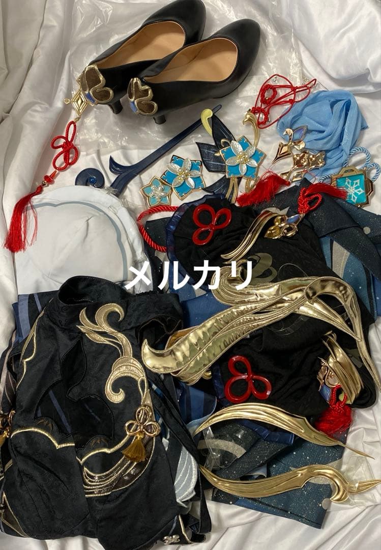 t*k様 原神 申鶴 海灯祭 三分妄想 衣装 靴 セットコスプレ