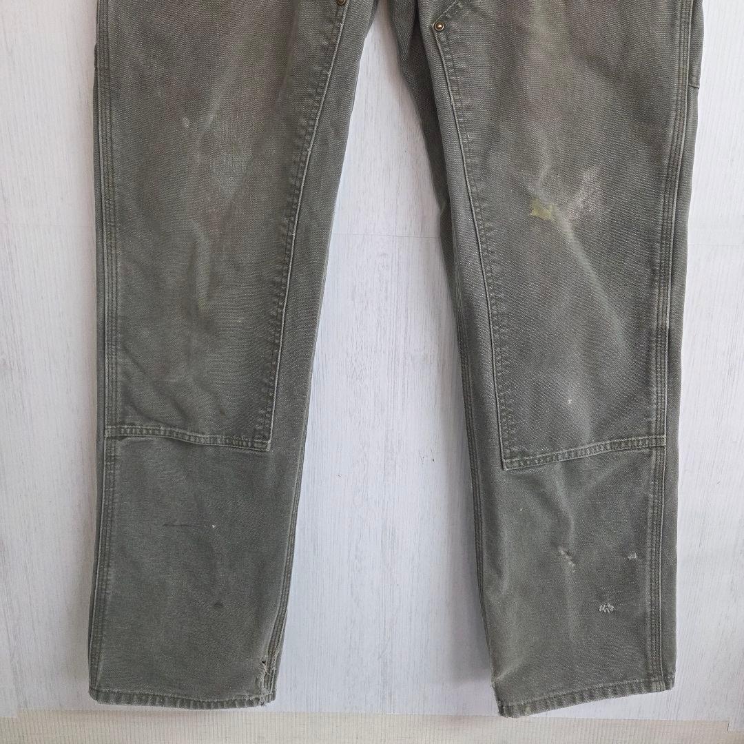 《希少》Carhartt　カーハート　ダブルニー　32×34　カーキー　ダック