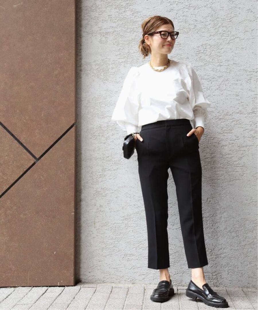 【CINOH/チノ 】 CROP BLACK パンツ サイズ36