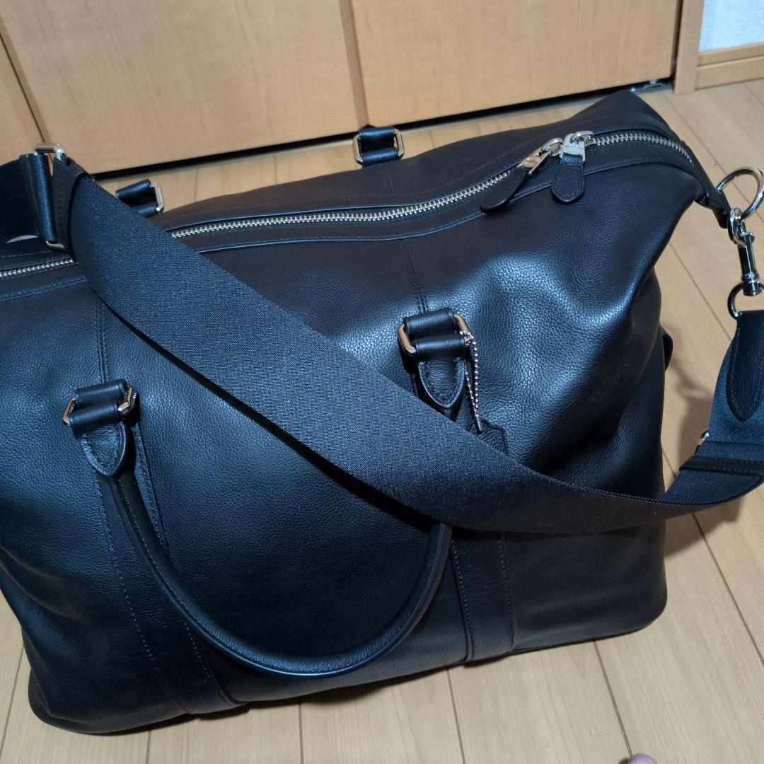 COACHコーチ　黒レザー ボストンバッグ