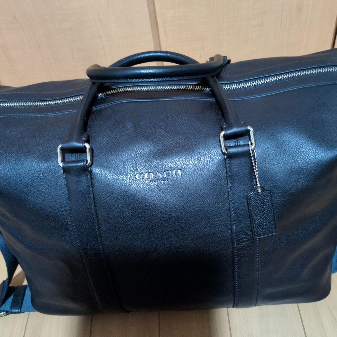 COACHコーチ　黒レザー ボストンバッグ