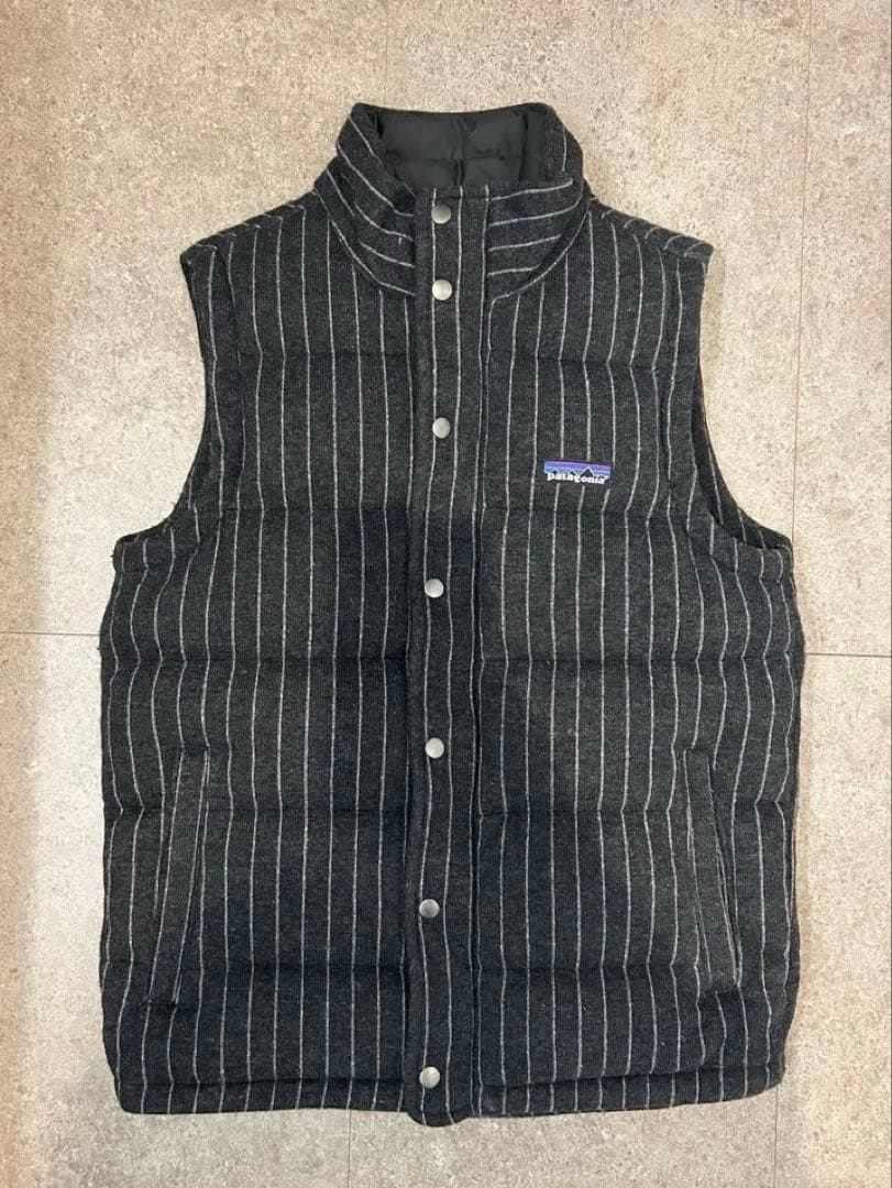 パタゴニア　キルトアゲイン　ストライプ　ダウンベスト