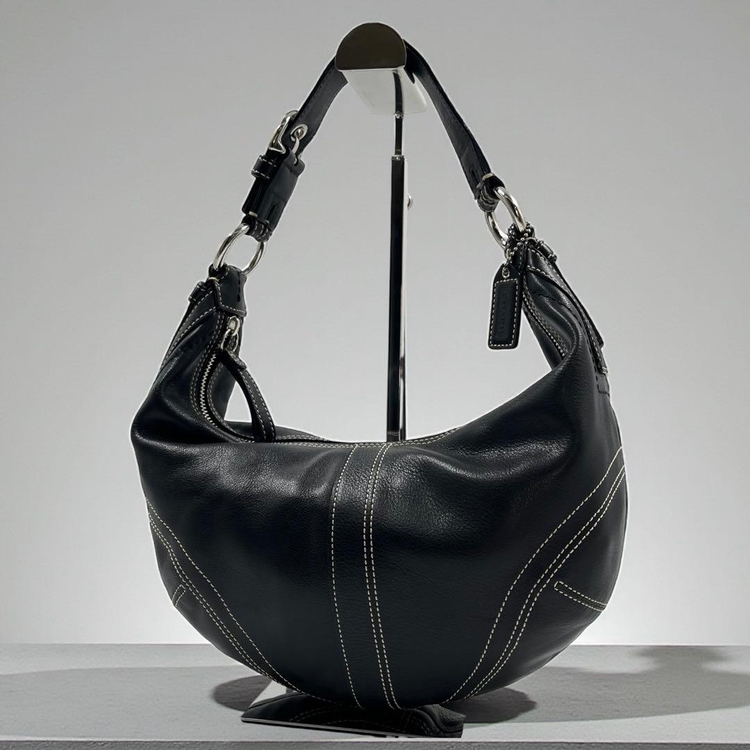 バッグ old coach shoulder bag hobo black y2k
