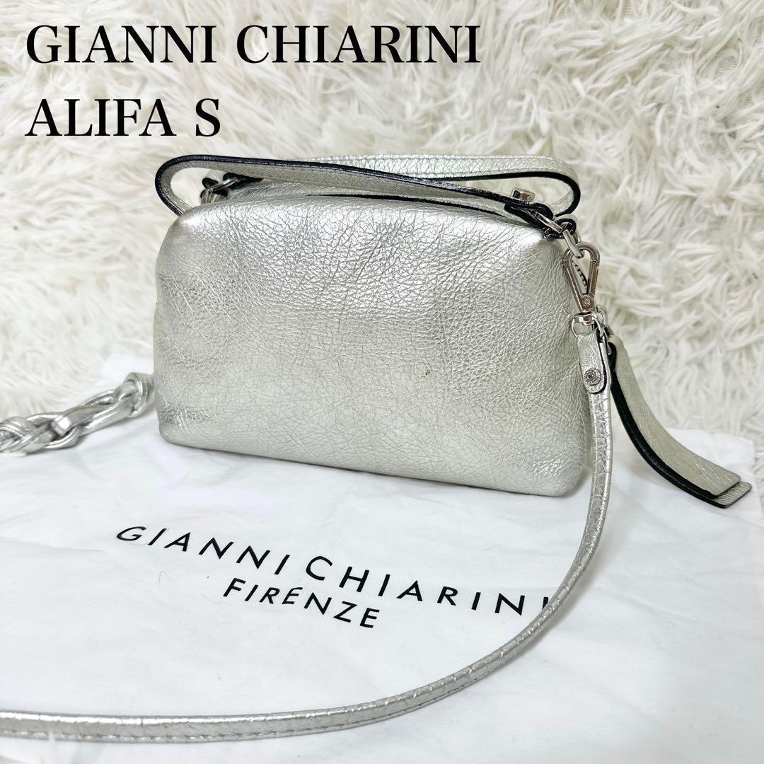 GIANNI CHIARINI ALIFA S ショルダーバッグ シルバー