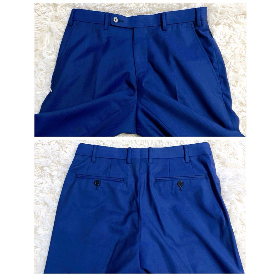 【Loro Piana・ヘリンボーン】シンプリシテプリュス　スーツ　ネイビー　S