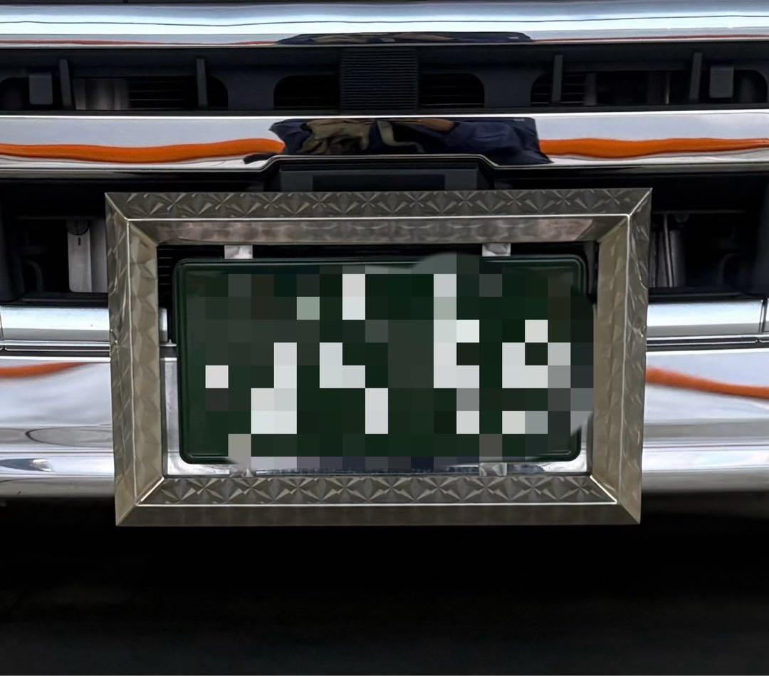 40角おこし ウロコ柄 ステンレス ナンバーフレームトラック