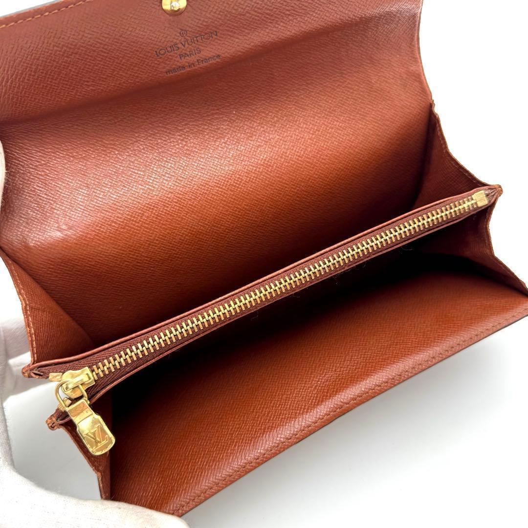 【美品】ルイヴィトン　モノグラム　ポシェット　ポルトモネ　クレディ　長財布　財布