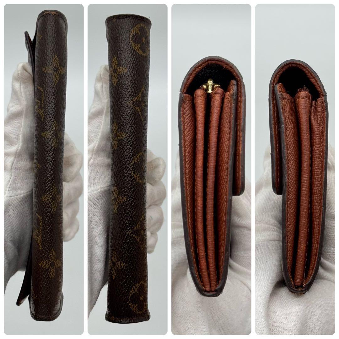 【美品】ルイヴィトン　モノグラム　ポシェット　ポルトモネ　クレディ　長財布　財布