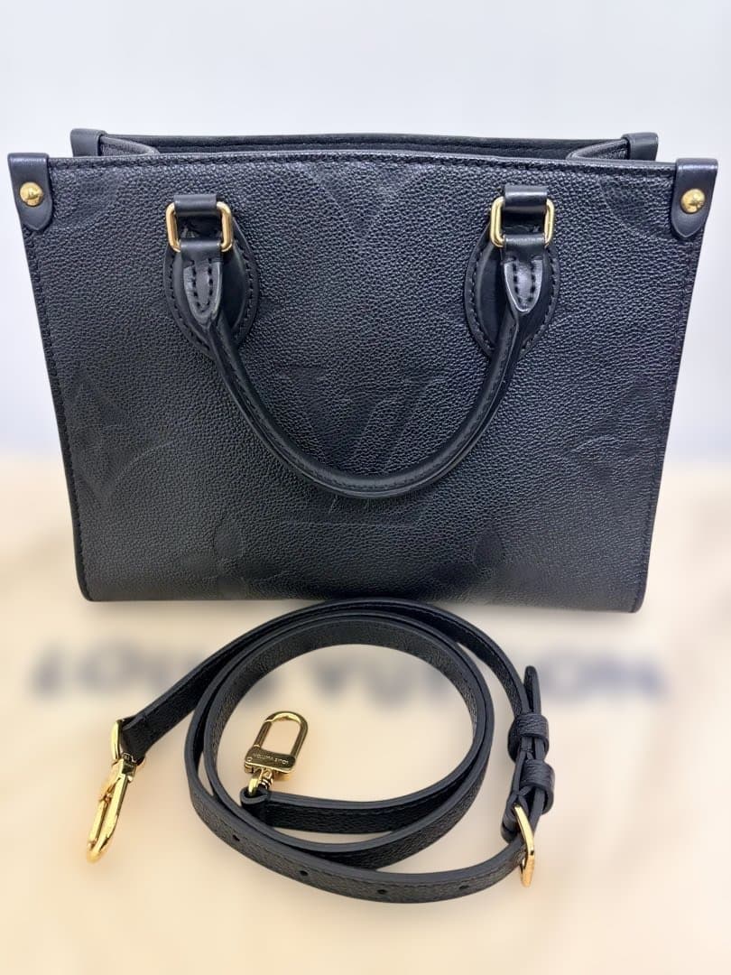 く*）様 LOUIS VUITTON】オンザゴーPM ハンドバッグ レザー モノ