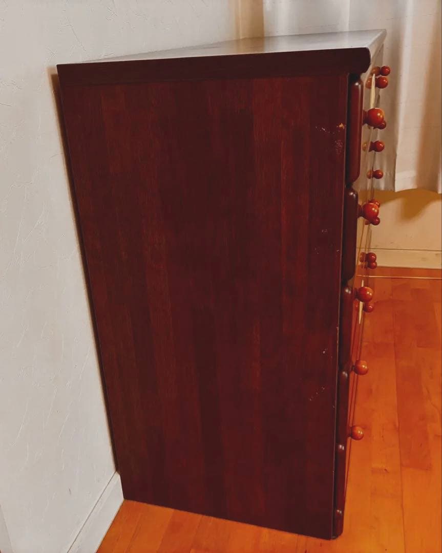 ダークブラウン木製チェスト 10引き出し